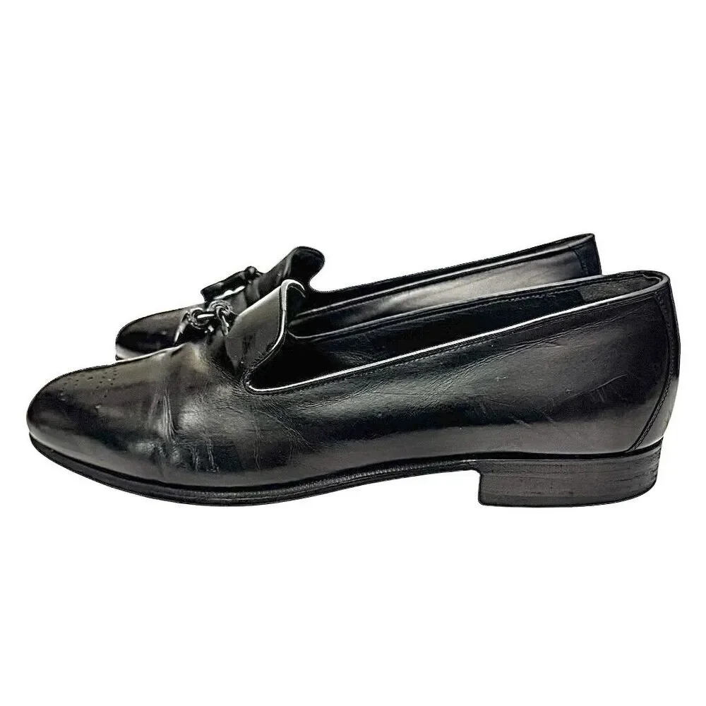 Bally Of Switzerland Men's Black Leather Shoes Size 9 D Used Made In Switzerland